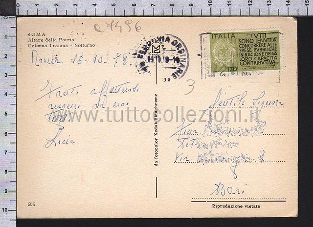 Collezionismo di storia postale buste viaggiate affrancatura tariffe postali degli anni 1970-79